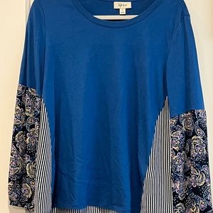 Style & Co. "Mixed Media" top NWOT